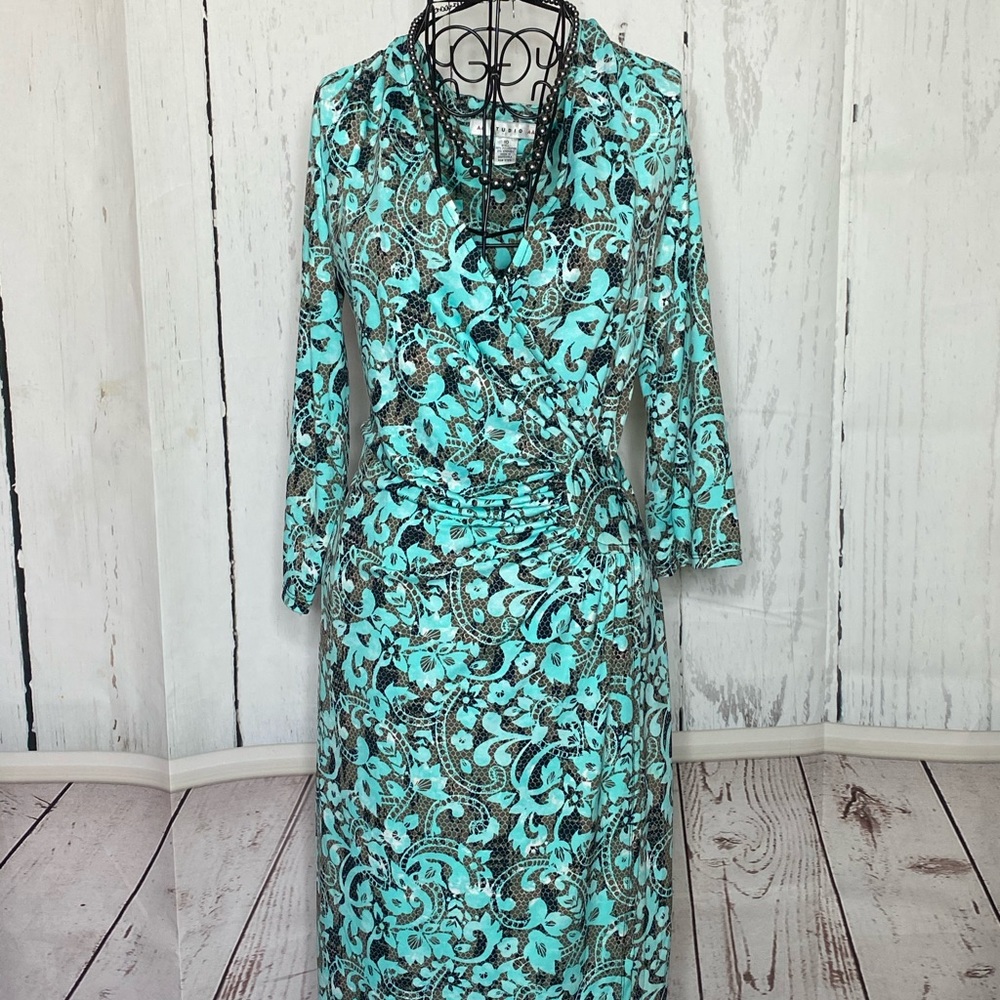 Teal Wrap Dress